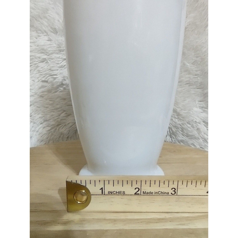 Large Tall VTG Fenton MCM Vase White Milk Glass Ruffled edge top 11" Tall - Picture 4 of 6